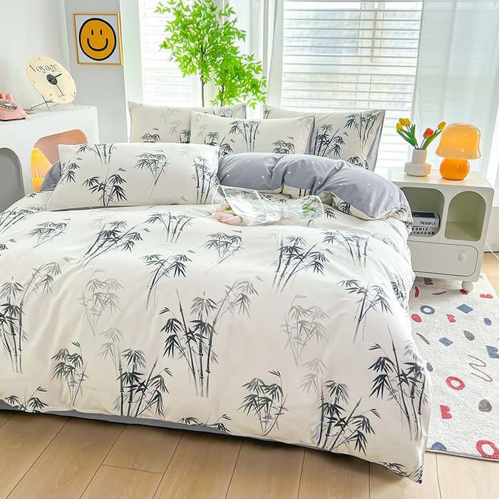 91家纺网 家纺一手货源 找家纺 雲归梦 2024新款全棉13070多规格四件套 墨竹