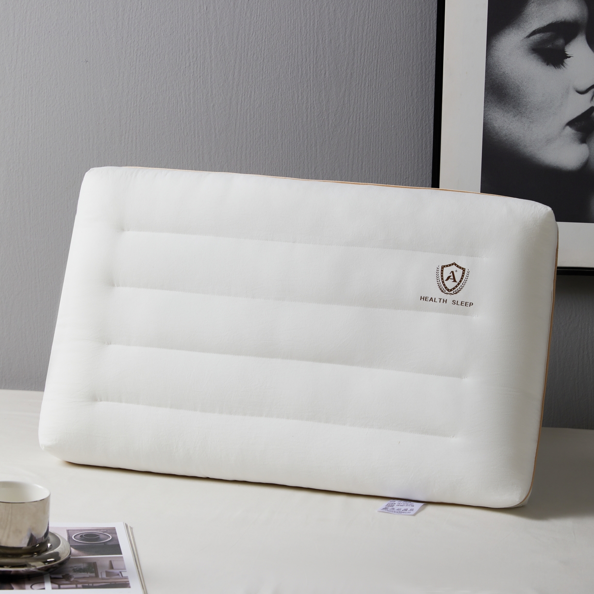 91家纺网 家纺一手货源 找家纺 星芯合家纺 2024新款水洗磨毛云柔护颈枕 云柔护颈枕48*74 -中