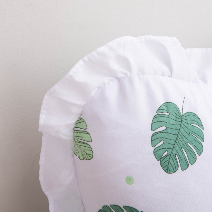 91家纺网 家纺一手货源 找家纺 美达人 2024新款水洗棉安妮儿系列珍珠棉靠背 吖妮-绿叶