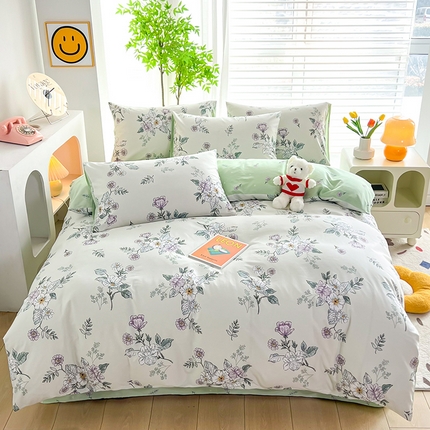 91家纺网 家纺一手货源 找家纺 雲归梦 2024新款全棉13070多规格四件套 花韵