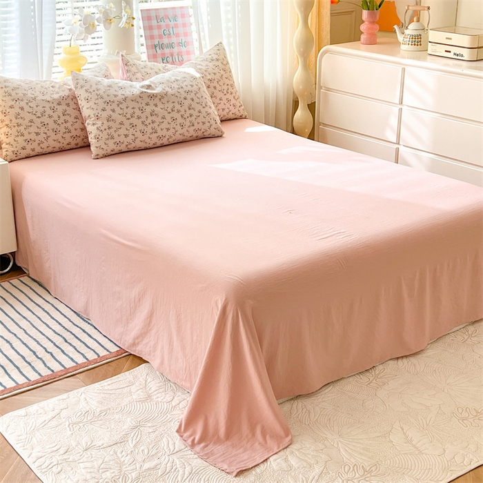 91家纺网 家纺一手货源 找家纺 多品家纺 2024新款水洗棉麻单被套 沫冉