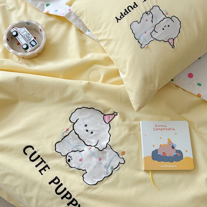 91家纺网 家纺一手货源 找家纺 （总）柚子YOUTH 2024新款小卡通全棉印+绣夏被四件套