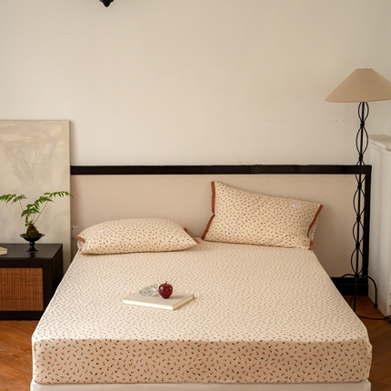 91家纺网 家纺一手货源 找家纺 （总）时光里 2024新款A类全棉双层纱单床笠