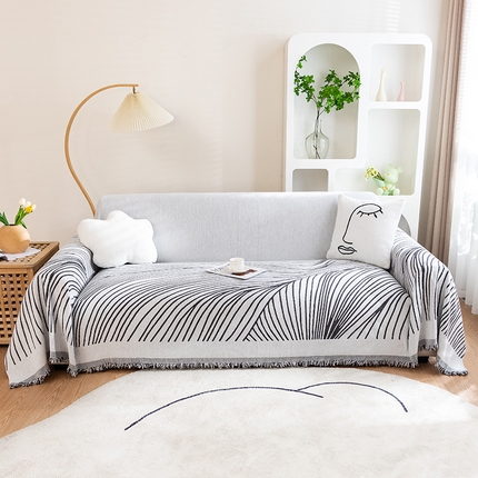 91家纺网 家纺一手货源 找家纺 （总）沐沐家纺 2026新款色织印花沙发巾