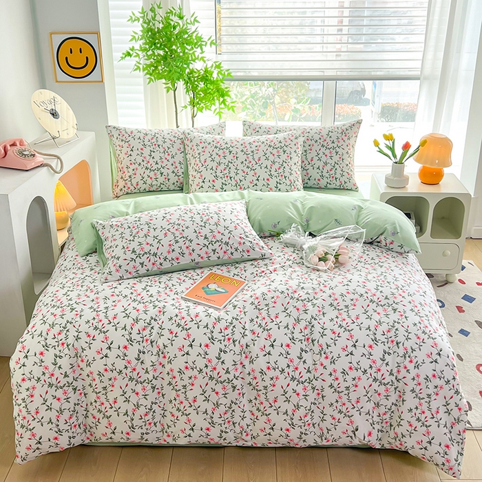 91家纺网 家纺一手货源 找家纺 雲归梦 2024新款全棉13070多规格四件套 春日