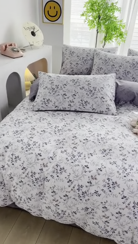 91家纺网 家纺一手货源 找家纺 雲归梦 2024新款全棉13070多规格四件套 香草涧