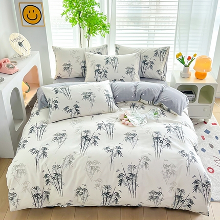 91家纺网 家纺一手货源 找家纺 雲归梦 2024新款全棉13070多规格四件套 墨竹