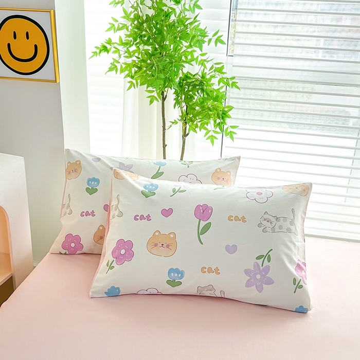 91家纺网 家纺一手货源 找家纺 雲归梦 2024新款全棉13070多规格四件套 幸福猫