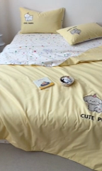 91家纺网 家纺一手货源 找家纺 （总）柚子YOUTH 2024新款小卡通全棉印+绣夏被四件套