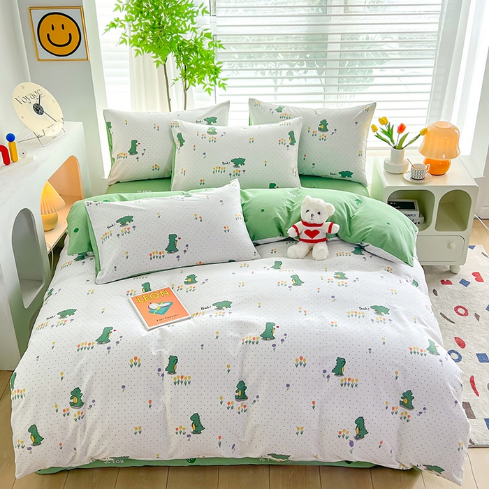 91家纺网 家纺一手货源 找家纺 雲归梦 2024新款全棉13070多规格四件套 小奶龙