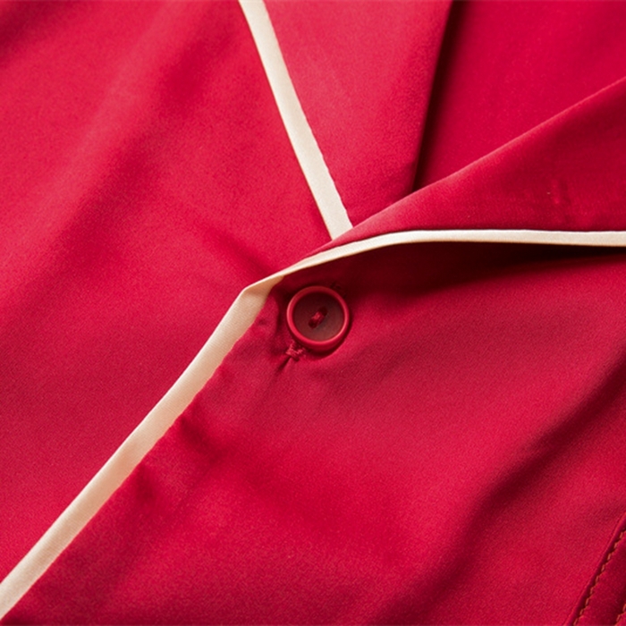 91家纺网 家纺一手货源 找家纺 洛兰沙家居馆【只代发】【只代发】 2024新款婚庆冰丝睡衣 111蕾丝情侣双长