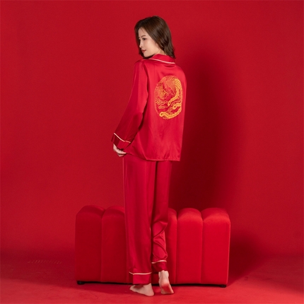 洛兰沙家居馆【只代发】【只代发】 2024新款婚庆冰丝睡衣 505