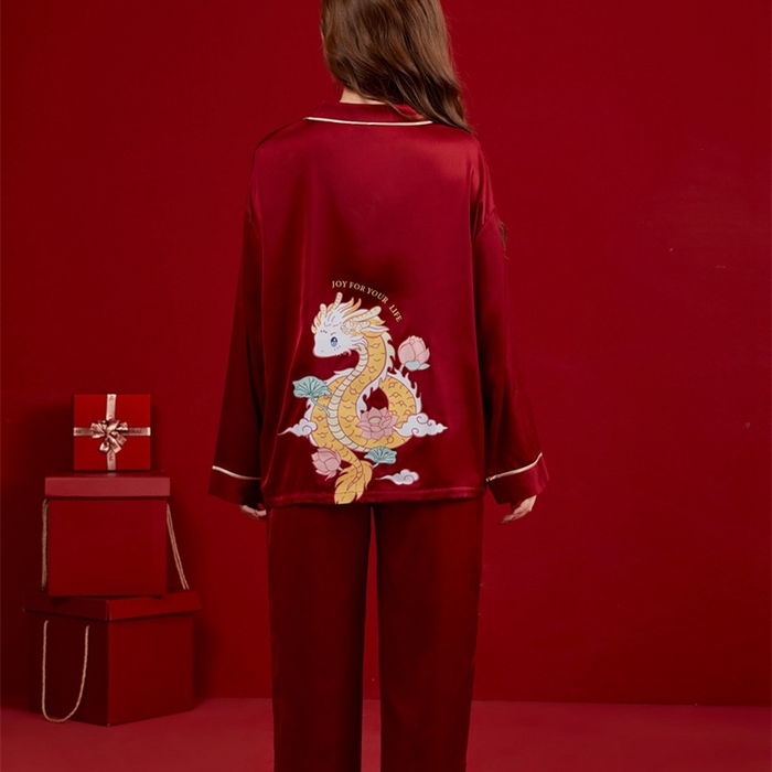 91家纺网 家纺一手货源 找家纺 洛兰沙家居馆【只代发】【只代发】 2024新款婚庆冰丝睡衣 7