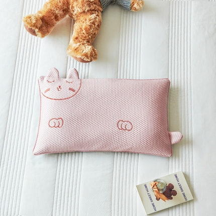 91家纺网 家纺一手货源 找家纺 （总）姝辰 2024新款儿童冰丝凉感PE小萌猫幼儿园决明子荞麦枕芯枕套