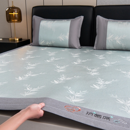 91家纺网 家纺一手货源 找家纺 （总）爱宝被业 2025新款法式冰丝提花刺绣凉席