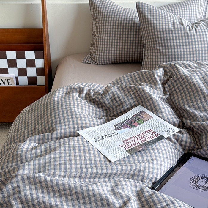 91家纺网 家纺一手货源 找家纺 麦伦家居 2024新款A类全棉双层纱系列四件套-影棚图 卡农