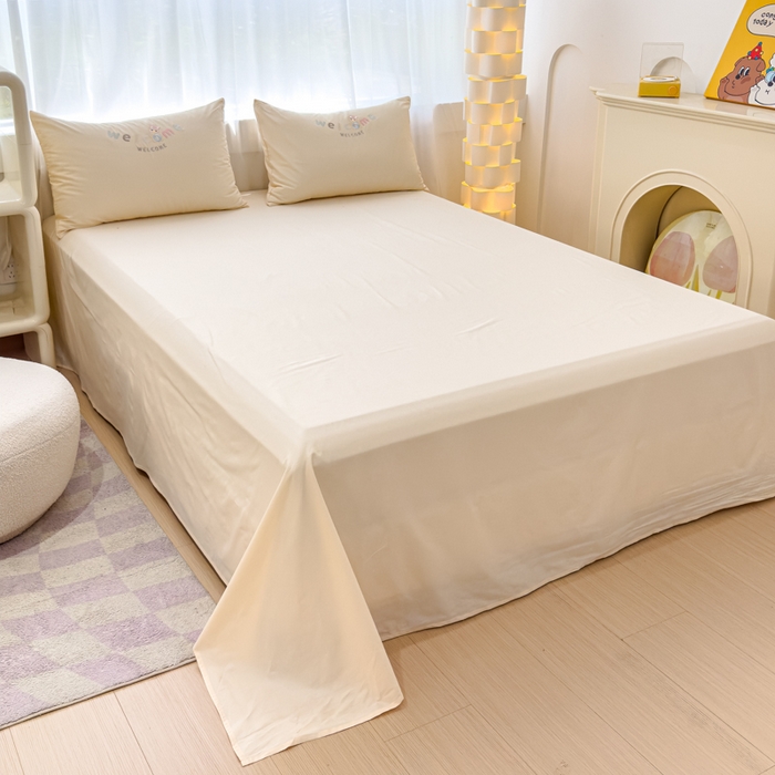 91家纺网 家纺一手货源 找家纺 （总）亲亲公主 2025新款全棉卡通绣花四件套-迷你鸭