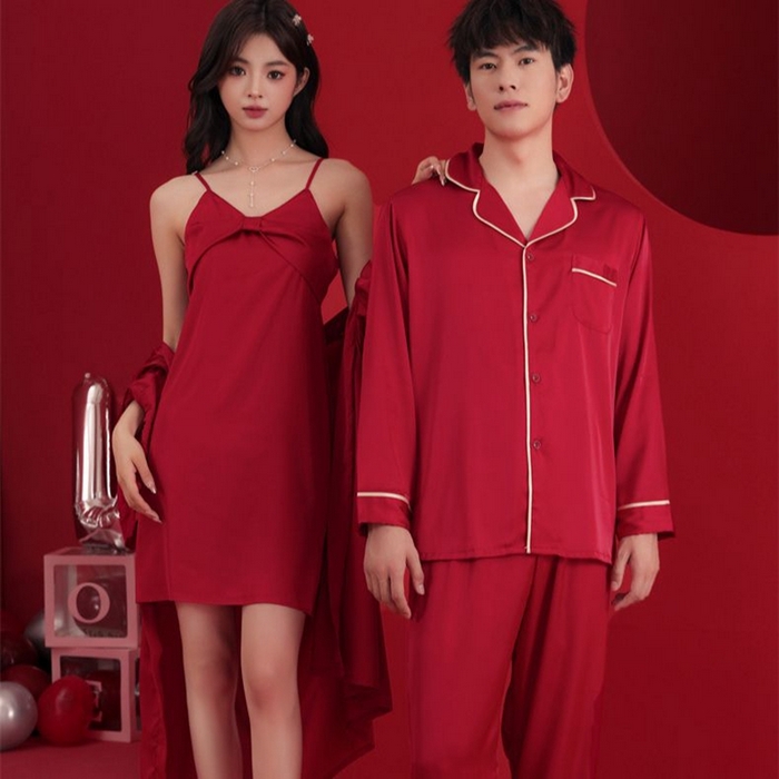 91家纺网 家纺一手货源 找家纺 洛兰沙家居馆【只代发】【只代发】 2024新款婚庆冰丝睡衣 6