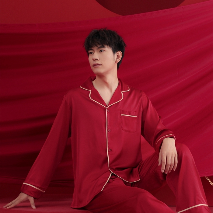 91家纺网 家纺一手货源 找家纺 洛兰沙家居馆【只代发】【只代发】 2024新款婚庆冰丝睡衣 5