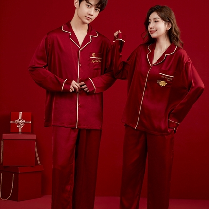 洛兰沙家居馆【只代发】【只代发】 2024新款婚庆冰丝睡衣 7