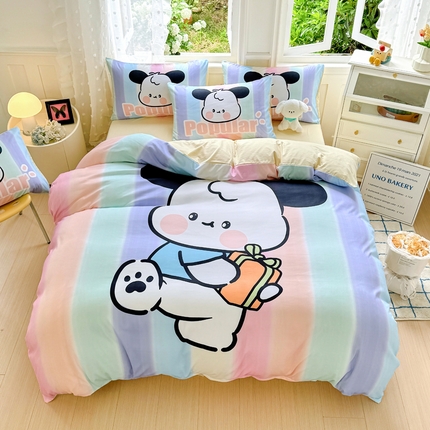 91家纺网 家纺一手货源 找家纺 （总）卡斯诺家纺馆 2025新款110克水洗棉大版花四件套（下载文件包含买家秀）