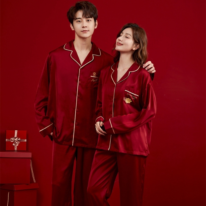 91家纺网 家纺一手货源 找家纺 洛兰沙家居馆【只代发】【只代发】 2024新款婚庆冰丝睡衣 7