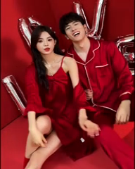 91家纺网 家纺一手货源 找家纺 洛兰沙家居馆【只代发】【只代发】 2024新款婚庆冰丝睡衣 6