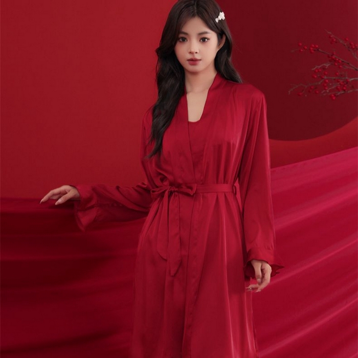 91家纺网 家纺一手货源 找家纺 洛兰沙家居馆【只代发】【只代发】 2024新款婚庆冰丝睡衣 6