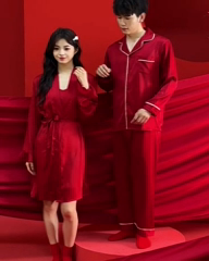 91家纺网 家纺一手货源 找家纺 洛兰沙家居馆【只代发】【只代发】 2024新款婚庆冰丝睡衣 5