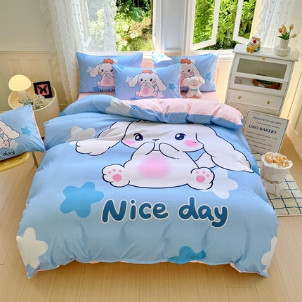 91家纺网 家纺一手货源 找家纺 （总）卡斯诺家纺馆 2025新款110克水洗棉大版花四件套（下载文件包含买家秀）