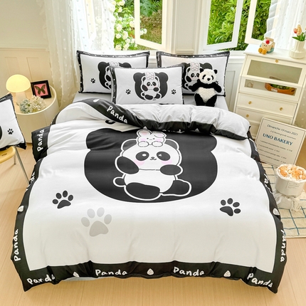 91家纺网 家纺一手货源 找家纺 （总）卡斯诺家纺馆 2025新款110克水洗棉大版花四件套（下载文件包含买家秀）