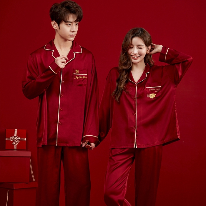 91家纺网 家纺一手货源 找家纺 洛兰沙家居馆【只代发】【只代发】 2024新款婚庆冰丝睡衣 7