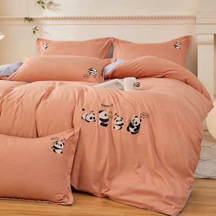 91家纺网 家纺一手货源 找家纺 （总）佳宇轩 2024新款水洗棉四件套磨毛四件套绣花四件套纯色四件套