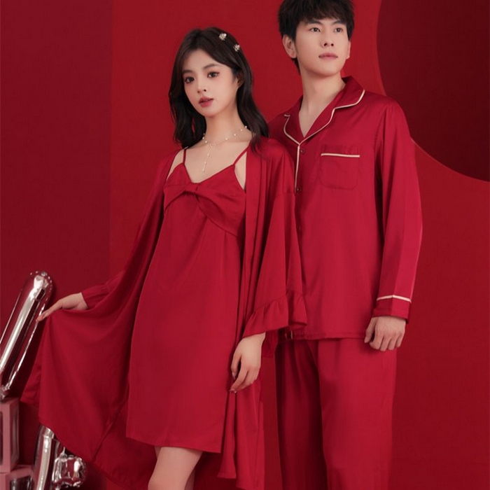 91家纺网 家纺一手货源 找家纺 洛兰沙家居馆【只代发】【只代发】 2024新款婚庆冰丝睡衣 6