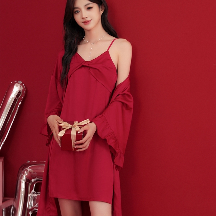 91家纺网 家纺一手货源 找家纺 洛兰沙家居馆【只代发】【只代发】 2024新款婚庆冰丝睡衣 6