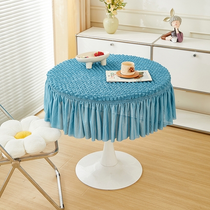 91家纺网 家纺一手货源 找家纺 （总）丝绮鹿 2024新款爆米花圆形桌罩