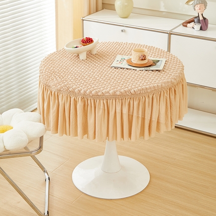 91家纺网 家纺一手货源 找家纺 （总）丝绮鹿 2024新款爆米花圆形桌罩