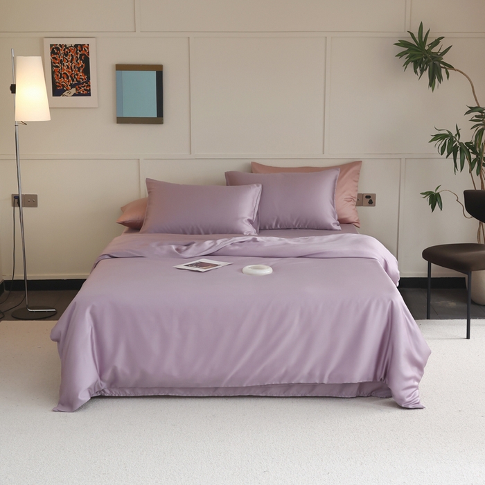 91家纺网 家纺一手货源 找家纺 轩和 2025新款A类LF兰精天丝套件 香气紫