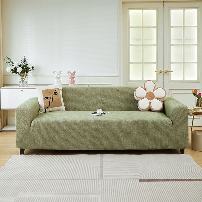 91家纺网 家纺一手货源 找家纺 （总）丝绮鹿 2024新款仿麻雪尼尔系列大三人沙发套