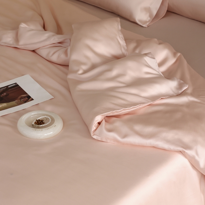 91家纺网 家纺一手货源 找家纺 轩和 2025新款A类LF兰精天丝套件 告白粉