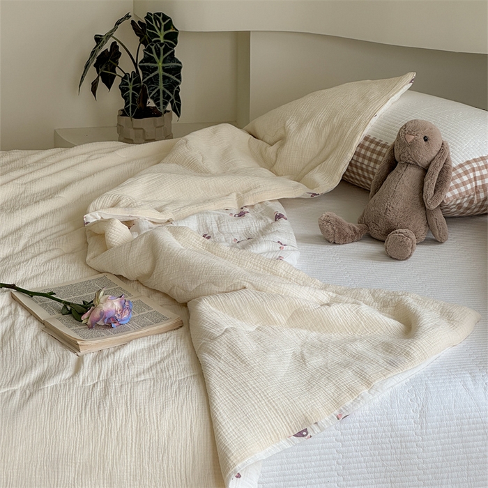 91家纺网 家纺一手货源 找家纺 （总）洋铭区 2024新花型皱皱纱毛巾绣夏被