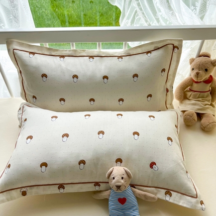 91家纺网 家纺一手货源 找家纺 （总）百寐 2024母婴级A类双层棉纱枕套婴幼儿卡通小枕套子母信封枕套
