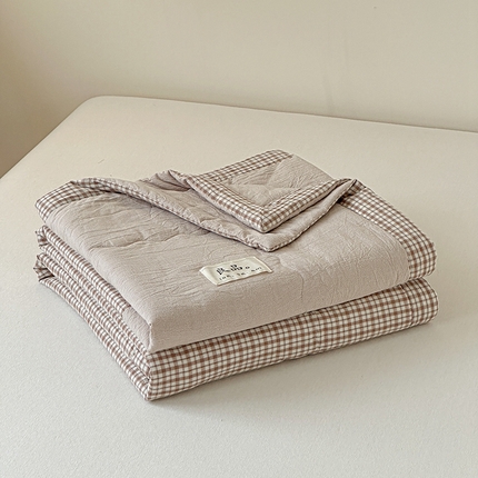 91家纺网 家纺一手货源 找家纺 （总）源舜家纺 2025新款全棉色织水洗棉夏被 春秋被