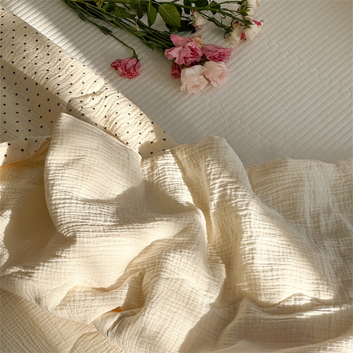 91家纺网 家纺一手货源 找家纺 洋铭区 2024新花型皱皱纱毛巾绣夏被 熊猫圆圆