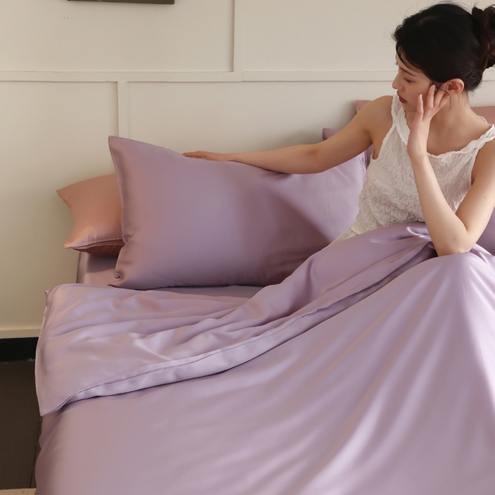 91家纺网 家纺一手货源 找家纺 轩和 2025新款A类LF兰精天丝套件 香气紫