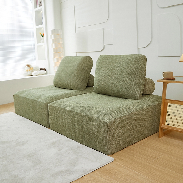 91家纺网 家纺一手货源 找家纺 （总）丝绮鹿 2024新款仿麻雪尼尔系列模块方块沙发套