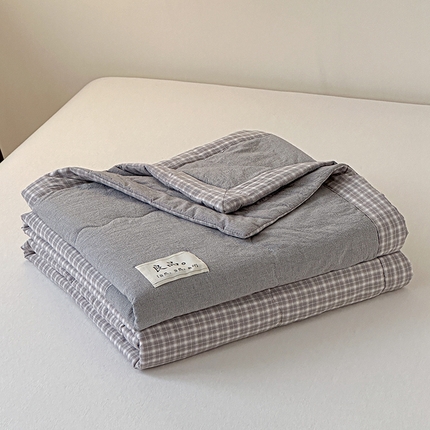 91家纺网 家纺一手货源 找家纺 （总）源舜家纺 2025新款全棉色织水洗棉夏被 春秋被