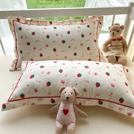 91家纺网 家纺一手货源 找家纺 （总）百寐 2024母婴级A类双层棉纱枕套婴幼儿卡通小枕套子母信封枕套