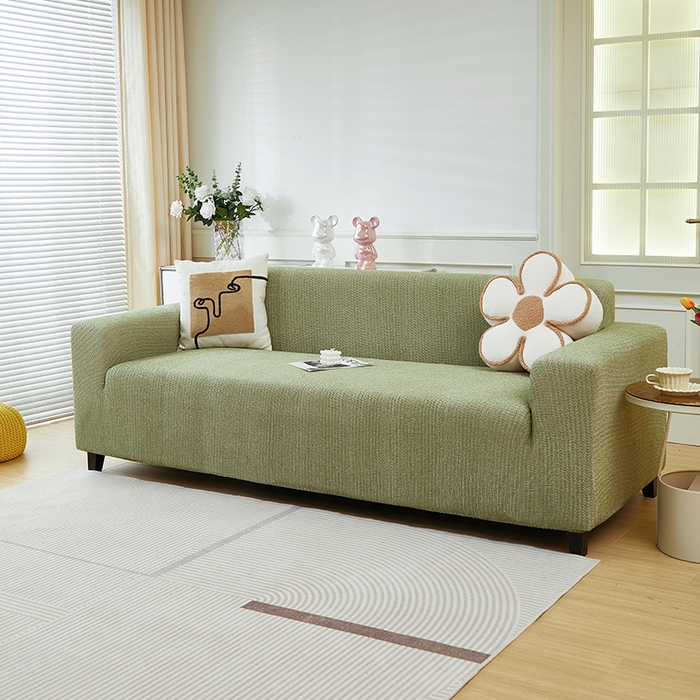 91家纺网 家纺一手货源 找家纺 （总）丝绮鹿 2024新款仿麻雪尼尔系列大三人沙发套