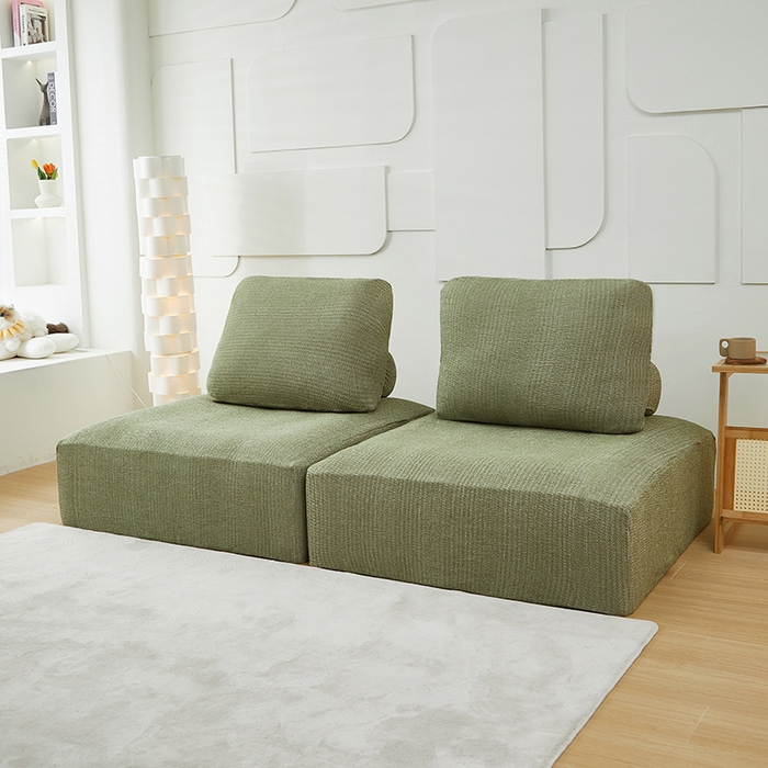 91家纺网 家纺一手货源 找家纺 （总）丝绮鹿 2024新款仿麻雪尼尔系列模块方块沙发套